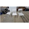 Image 1 : IKEA Adde White Stackable Chairs, Set of 3