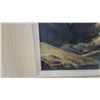 Image 3 : Framed Robert Wood Landscape Print with Waterfall and Rocky Cliffs 29”×35”