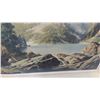 Image 4 : Framed Robert Wood Landscape Print with Waterfall and Rocky Cliffs 29”×35”