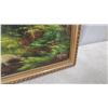 Image 5 : Framed Original Landscape Oil Painting with Mountain Face Illusion, Signed M.R. Lope 26”×38”