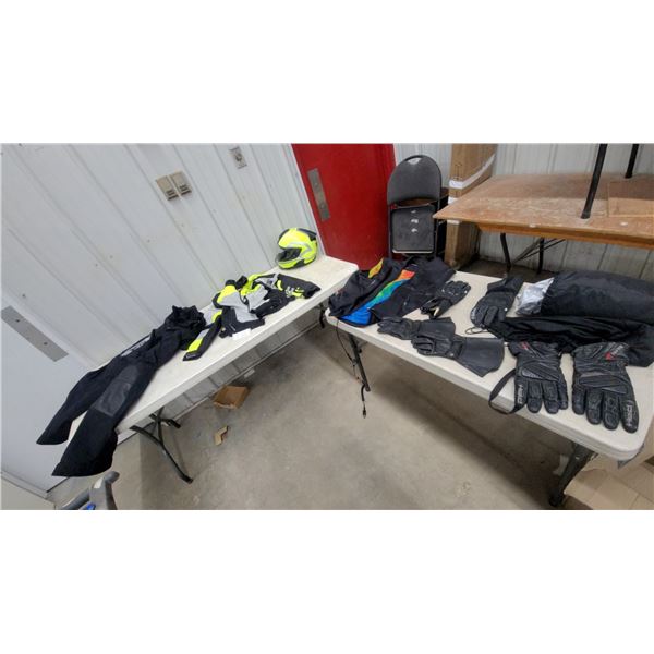 Klim Motorcycle Jacket and Pants, Held Gloves, and BMW System 7 Carbon Modular Helmet