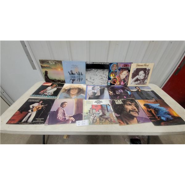 Lot of 15 Vintage Vinyl Records: Bob Seger, Paul Simon, Diana Ross, and Culture Club