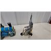 Image 2 : Vintage Japanese Tin Litho Toys, Nomura Space Patrol Cycle, Racing Motorcycle, Steam Roller and