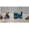 Image 3 : Vintage Japanese Tin Litho Toys, Nomura Space Patrol Cycle, Racing Motorcycle, Steam Roller and