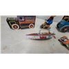 Image 5 : Vintage Japanese Tin Litho Toys, Nomura Space Patrol Cycle, Racing Motorcycle, Steam Roller and