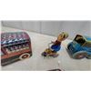 Image 7 : Vintage Japanese Tin Litho Toys, Nomura Space Patrol Cycle, Racing Motorcycle, Steam Roller and