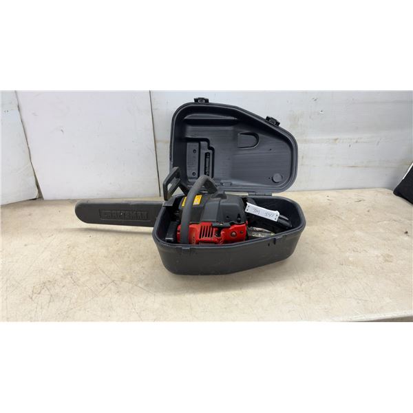 Craftsman 16” Gas Powered Chain Saw, 36cc, and Hard Case