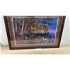 Image 6 : Jim Hansel "Split Rock Lighthouse" Framed Print, Signed, and Brown Wood Frame, 27 × 39”