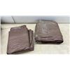 Image 3 : Assorted Tarps: Green and Brown Tarps, Some with Grommets