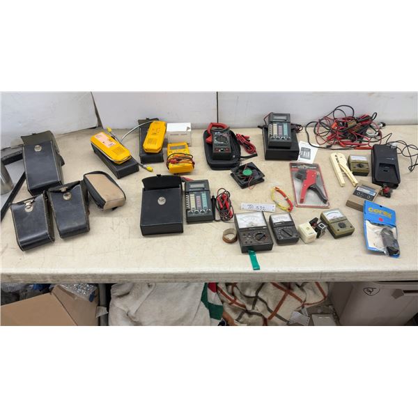 Refrigerant Leak Detectors CPS, Various electrical Meters and Temperature Readers, Copper Pipe