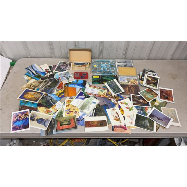 Large Lot of Postcards, some Commemorative Medallions