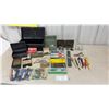 Image 1 : Vintage Mathematical Instrument Sets, Metal Cash Boxes, Bookends, Pens, Pencils, Push Pins