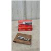 Image 8 : Vintage Mathematical Instrument Sets, Metal Cash Boxes, Bookends, Pens, Pencils, Push Pins