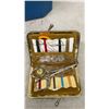 Image 6 : Vintage Sewing Lot: Buttons, Singer 27K and 28K Manual, Grooming Kit, Shears, Magnifier