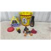 Image 4 : Vintage Toy Lot: Playskool Xylophone Pull Cart, Model Horses, Tin Stove, Hello Kitty Book