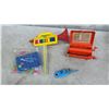 Image 5 : Vintage Toy Lot: Playskool Xylophone Pull Cart, Model Horses, Tin Stove, Hello Kitty Book