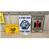 Image 1 : Simplicity 75th Anniversary, "If It Ain't Tight," and International Harvester Tin Signs - Largest