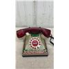 Image 2 : Coca-Cola Stained-Glass Style Push-Button Desk Telephone with Red Handset