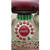 Image 3 : Coca-Cola Stained-Glass Style Push-Button Desk Telephone with Red Handset