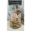 Image 4 : Large Collection of Vintage Cardboard Milk Bottle Caps, Various Dairies, in Jars and Box