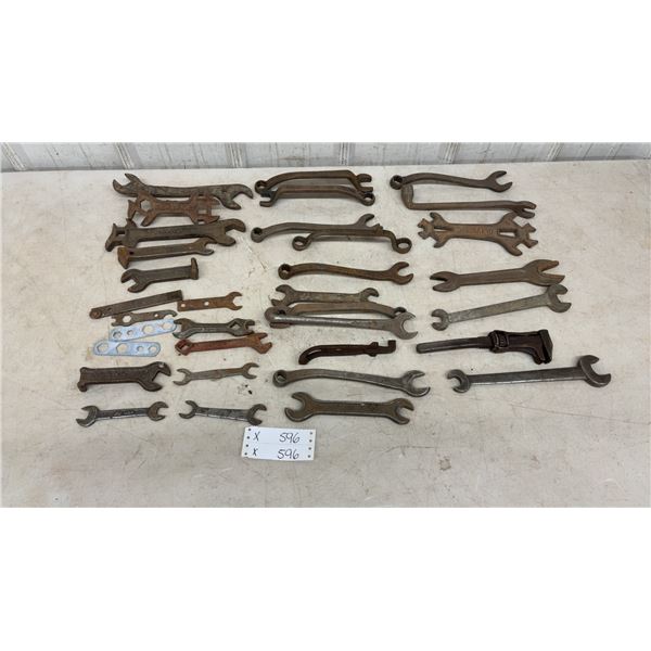 Collection of Antique Wrenches Including Oliver, and Ford