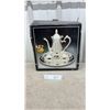 Image 1 : Silver Plated 4-Piece Coffee Set, With Teapot, Sugar, Creamer and Tray