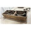 Image 10 : Antique Early 20th Century Telephone Box with Parts, Handsets, Receivers, Wooden Enclosures