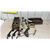 Image 1 : Antique Early 20th Century Telephone Box with Parts, Handsets, Receivers, Wooden Enclosures