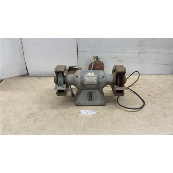 Baldor Heavy-Duty Ball Bearing Grinder-Buffer, 1/2 HP, 115V, 3600 RPM, and Light