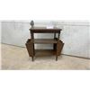Image 1 : Magazine Rack Side Table with Two Shelves and Scalloped Edges, 23 × 25 × 13 1/2”