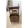 Image 3 : Magazine Rack Side Table with Two Shelves and Scalloped Edges, 23 × 25 × 13 1/2”