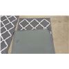 Image 4 : Two Matching Gray and White Trellis Pattern Runner Rugs, 26” wide x 6 Ft and 8 Ft Long