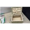 Image 3 : Woven Sewing Basket, Habitat Curtain Panels, Buttons, Thread, Zippers, Needles, and More Sewing