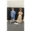 Image 1 : Holland Mold Ceramic Figurines: Blue Boy and Pink Lady, Signed, 17” Tall
