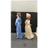 Image 3 : Holland Mold Ceramic Figurines: Blue Boy and Pink Lady, Signed, 17” Tall