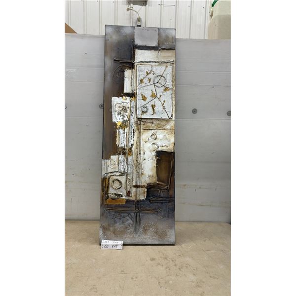 Mixed Media Abstract Wall Art, 47 × 16”