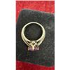 Image 11 : Sterling Silver .925 Lot: Peoples Jewellers Cross Pendant Chain Necklace with Box, Amethyst Ring