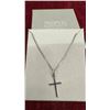 Image 2 : Sterling Silver .925 Lot: Peoples Jewellers Cross Pendant Chain Necklace with Box, Amethyst Ring