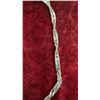 Image 3 : Solitaire Ring Size 6, Twisted Curb Chain Bracelet, Two-Tone Link Bracelet, and Leaf Pendant