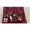 Image 2 : Assorted Costume Jewelry Including Rhinestone Bracelets, Necklaces, Brooches, Earrings