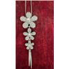 Image 8 : Silver-Tone Costume Jewelry Lot: Rhinestone Bracelets, Floral Tassel Necklace