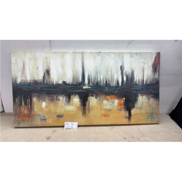 Abstract Landscape Painting on Canvas, 47-1/4” × 23-5/8”
