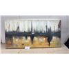 Image 1 : Abstract Landscape Painting on Canvas, 47-1/4” × 23-5/8”