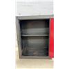 Image 6 : WORK MASTER Wall-Mount Metal Cabinet with Red Door and Interior Shelf