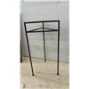 Image 6 : Black and White Canvas Art, 24 × 9” and Black Metal Plant Stand 20” Tall