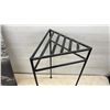 Image 7 : Black and White Canvas Art, 24 × 9” and Black Metal Plant Stand 20” Tall