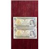 Image 2 : 10 Nice 1973 Canada $1 Bills