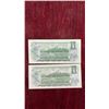 Image 3 : 10 Nice 1973 Canada $1 Bills