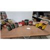 Image 1 : Vintage Esso Hydraul 50, Uniflo, IOSOL, Varsol, and Warco Grease Cans (10)