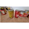 Image 4 : Vintage Oil Can Lot: Aeroshell 65, Shell X-100, Rotella, Esso Transmission Fluid, Uniflo 8 quart